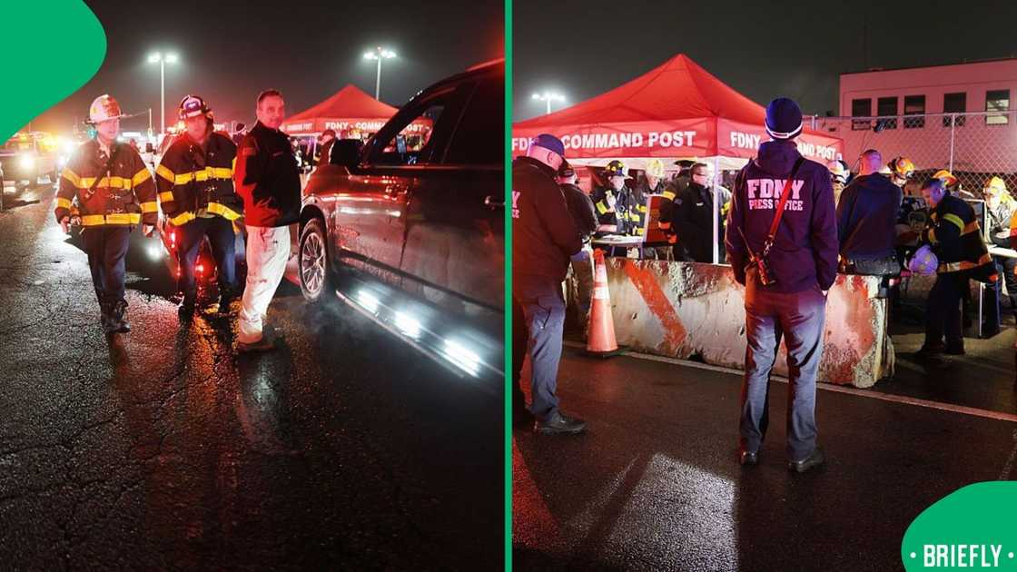 The photo on the right captured emergency services attending to injured passengers The photo on the right captured emergency services attending to injured passengers
