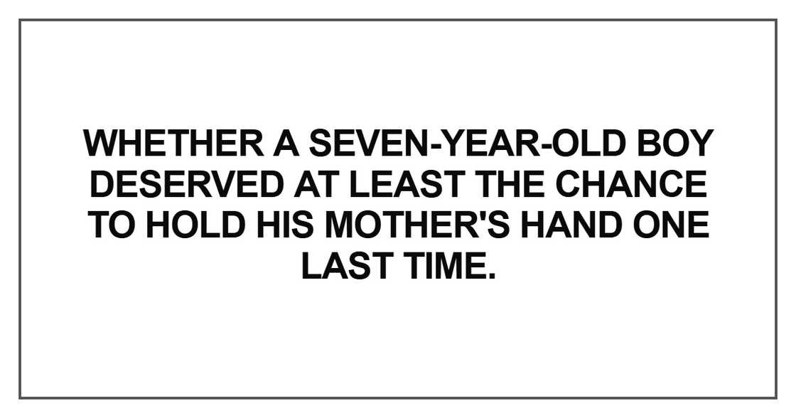 Whether a seven-year-old boy
