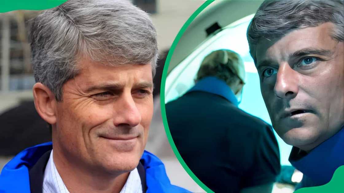 Stockton Rush in a blue outfit (L). The engineer inside a submersible (R) Stockton Rush in a blue outfit (L). The engineer inside a submersible (R)