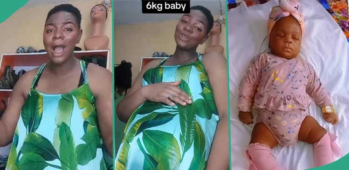 Mother who gave birth to baby weighing 6kg.