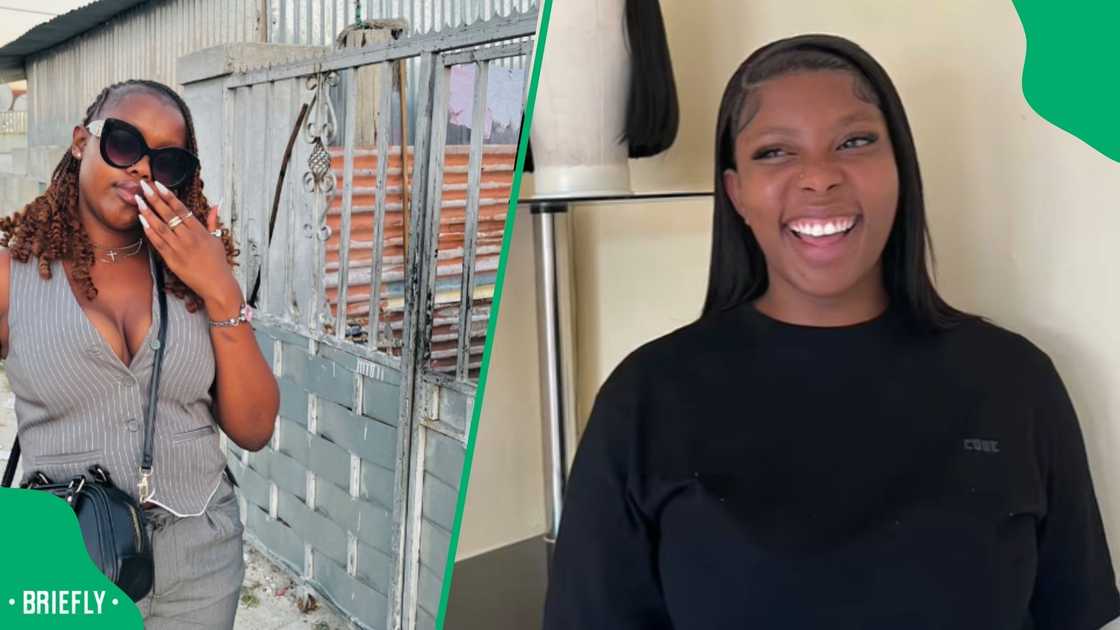 Lady receives gift from bestie Lady receives gift from bestie