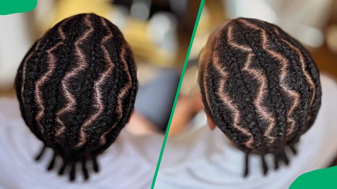 Neatly done freehand hairstyle Neatly done freehand hairstyle
