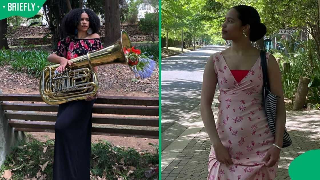Miché van der Rheede and her tuba.