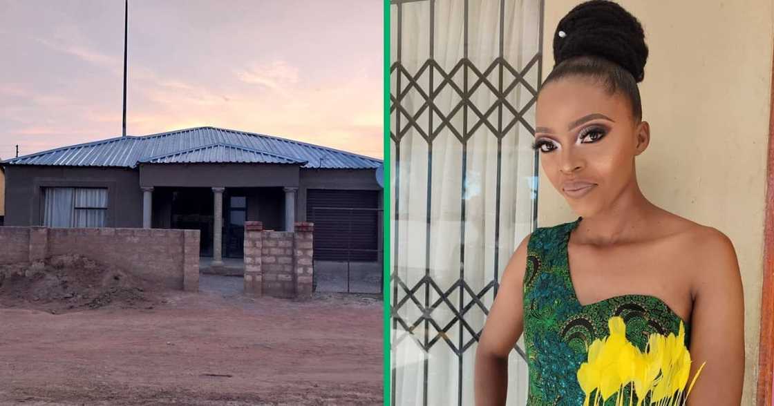 Kagiso Majatladi is almost done with the construction of a five-bedroomed home she is building for her mother. Kagiso Majatladi is almost done with the construction of a five-bedroomed home she is building for her mother.