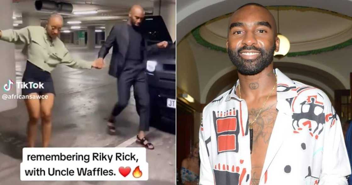 Uncle Waffles and the late Riky Rick dance to amapiano together Uncle Waffles and the late Riky Rick dance to amapiano together