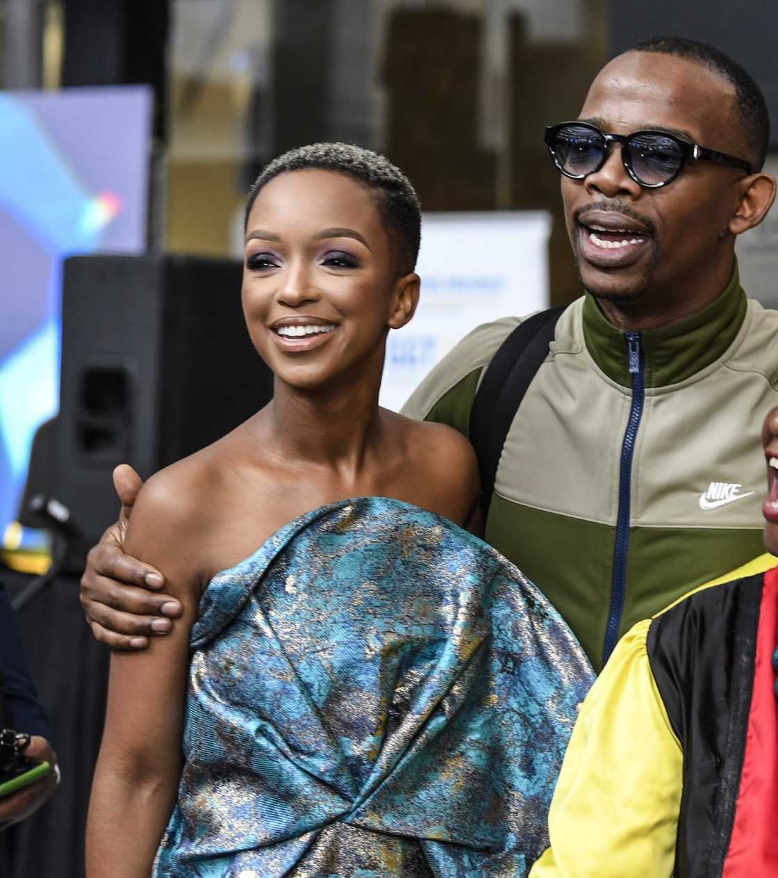 Zakes Bantwini and Nandi Madida stood up for Minnie Dlamini. Zakes Bantwini and Nandi Madida stood up for Minnie Dlamini.