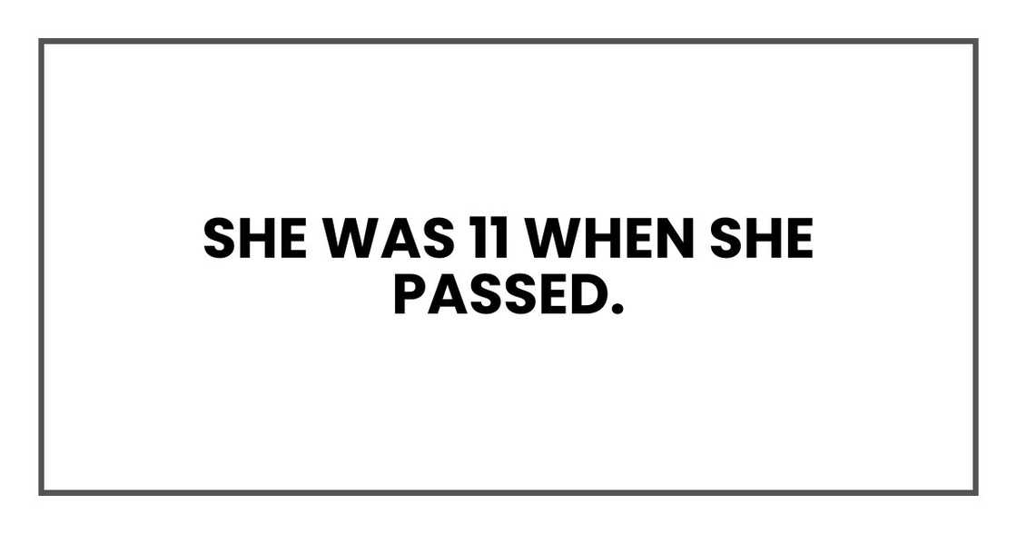 SHE WAS 11 SHE WAS 11