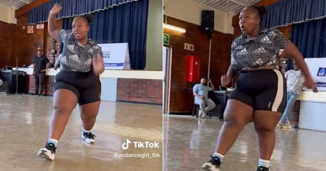 Woman dances to gqom Woman dances to gqom
