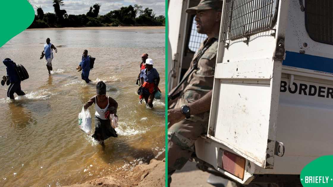 Zimbabweans attempting to cross the Limpopo River