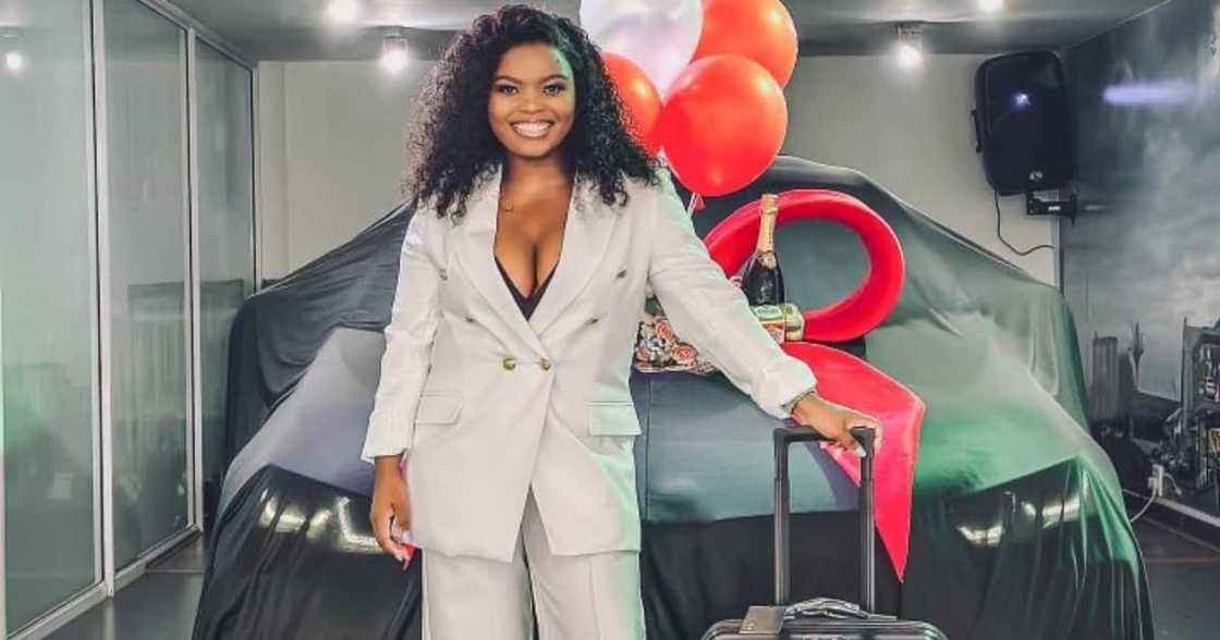 The lovely mom looked ecstatic with her new ride posted on social media The lovely mom looked ecstatic with her new ride posted on social media