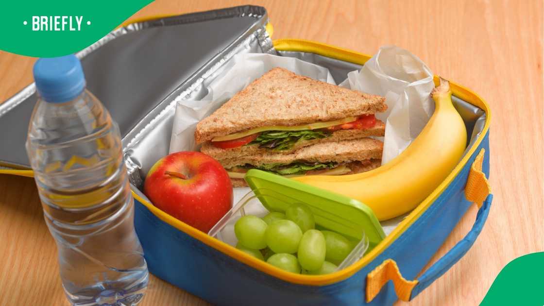 A meal was packed in a school lunchbox A meal was packed in a school lunchbox