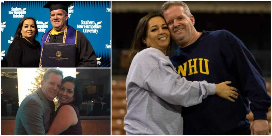 Love wins as 48-year-old mum of four sons finally marry man she met during university online class Love wins as 48-year-old mum of four sons finally marry man she met during university online class