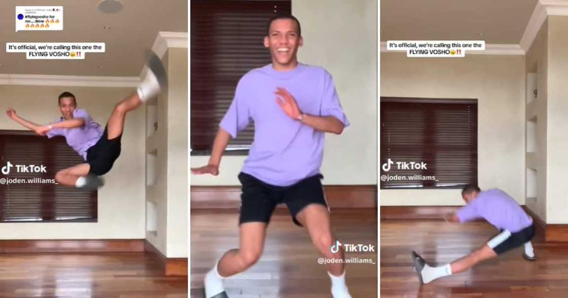 Man doing a=the flying vosho on TikTok