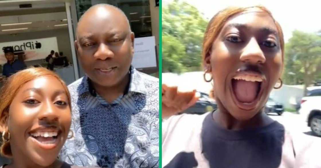 TikTok video woman meeting Cyril Ramaphosa