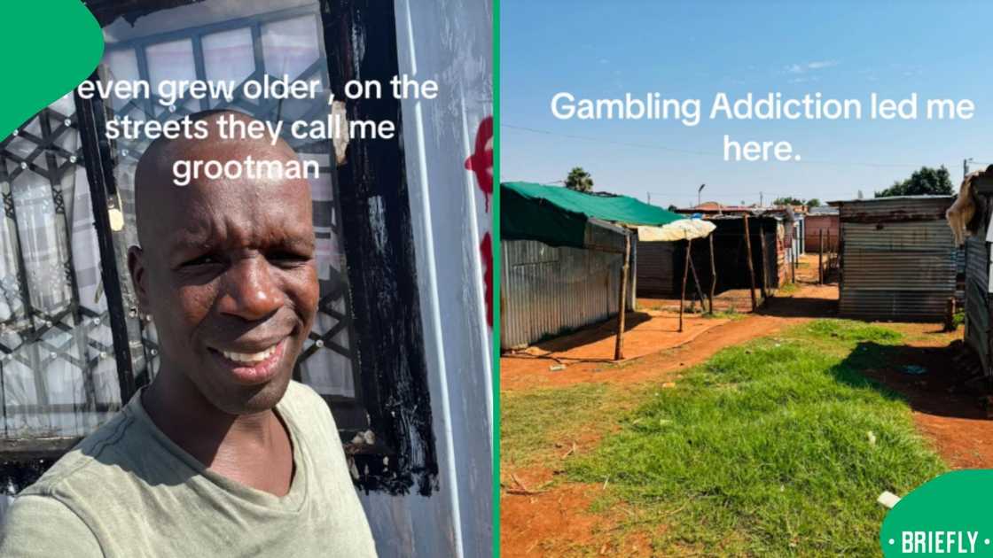 The visual on the right showed where he now lives after gambling results The visual on the right showed where he now lives after gambling results