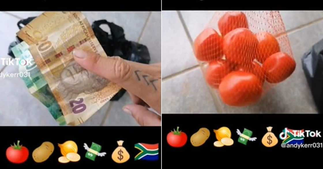 Man in KZN goes to vegetable street vendor Man in KZN goes to vegetable street vendor