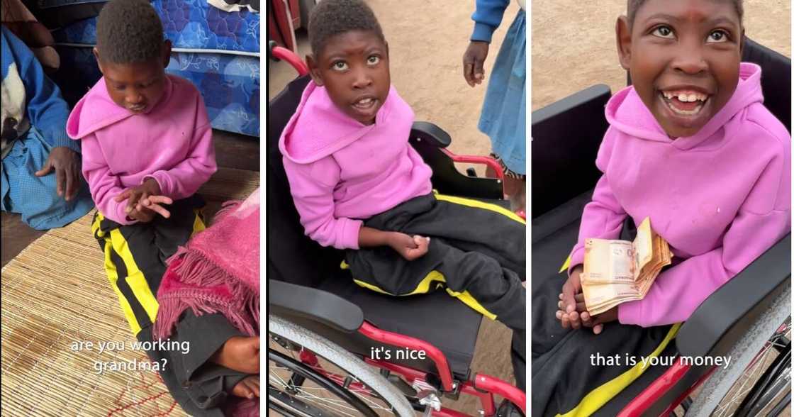 Anonymous good guy BI Phakathi gave a disabled girl a new wheelchair. Anonymous good guy BI Phakathi gave a disabled girl a new wheelchair.