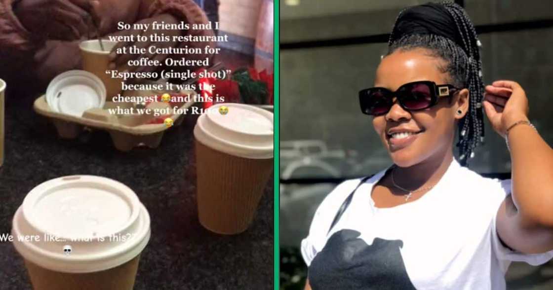 Friends order espresso at Centurion restaurant Friends order espresso at Centurion restaurant