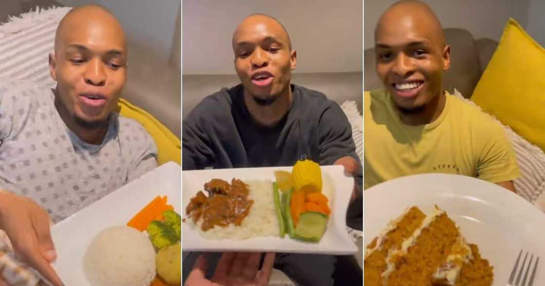 A young lady got Mzansi talking as she shared a video of her serving her boyfriend hot meals daily. A young lady got Mzansi talking as she shared a video of her serving her boyfriend hot meals daily.