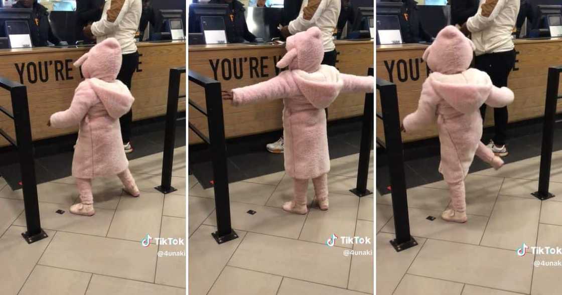 a little girl dancing to Mnike a little girl dancing to Mnike