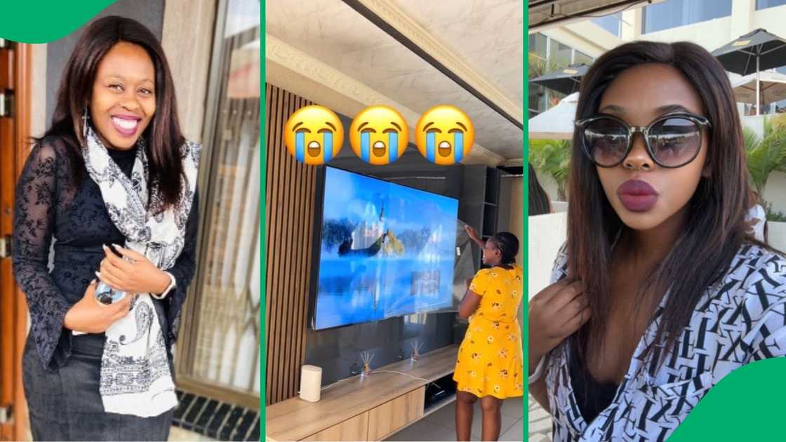 Woman’s new TV breaks Woman’s new TV breaks