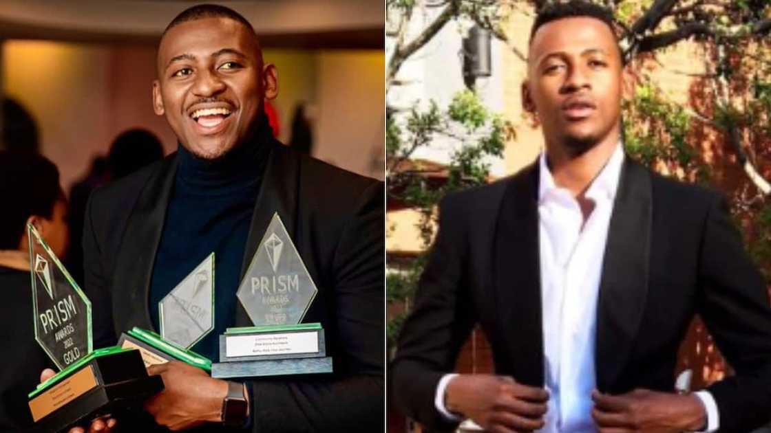 Fashionista Bafana Mthembu, collects prism awards, DNA brand Architects prism award winner, Bafana Mthembu celebrates prism Awards wins Fashionista Bafana Mthembu, collects prism awards, DNA brand Architects prism award winner, Bafana Mthembu celebrates prism Awards wins