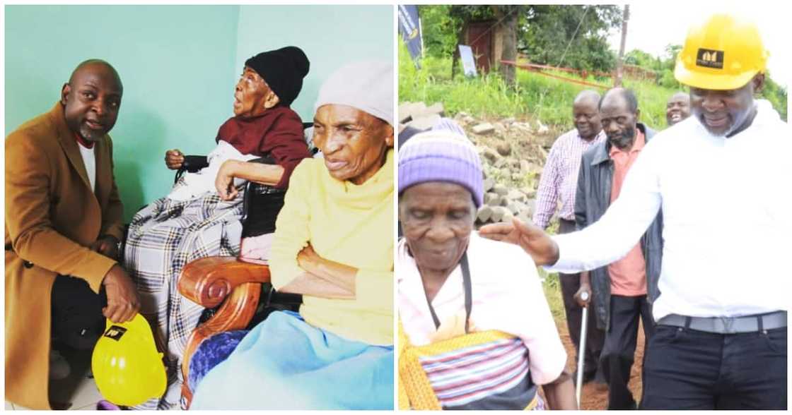 Collen Mashawana and one gogo he helped Collen Mashawana and one gogo he helped