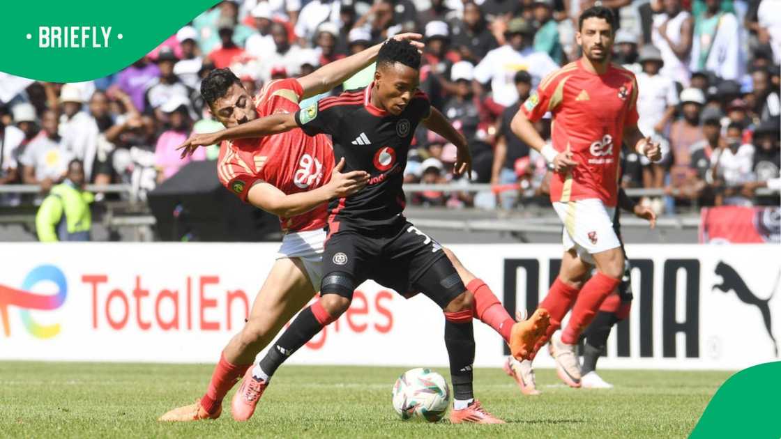 Relebohile Mofokeng in action in the CAF Champions League Relebohile Mofokeng in action in the CAF Champions League
