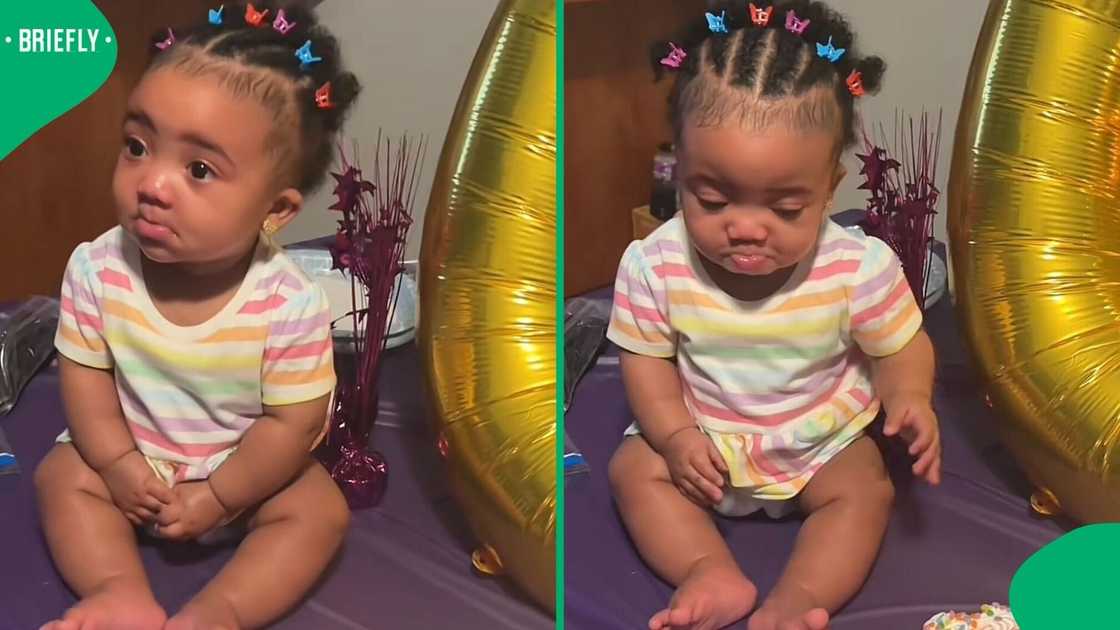A little six-month-old baby melted hearts online with her emotional reaction to a birthday song.