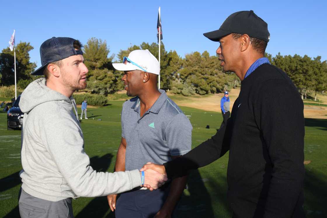 Tiger Woods and Bob Menery at the Shadow Creek Golf Course in 2018