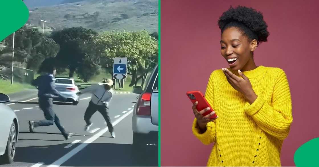 A taxi driver running away from a traffic officer had people online laughing. A taxi driver running away from a traffic officer had people online laughing.