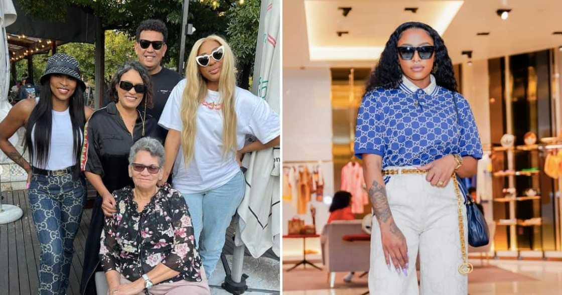 DJ Zinhle spends time with Nadia Nakai and AKA's family