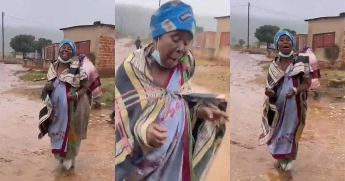 Gogo, elderly woman, reaction, water, businessman, Collen Mashwana