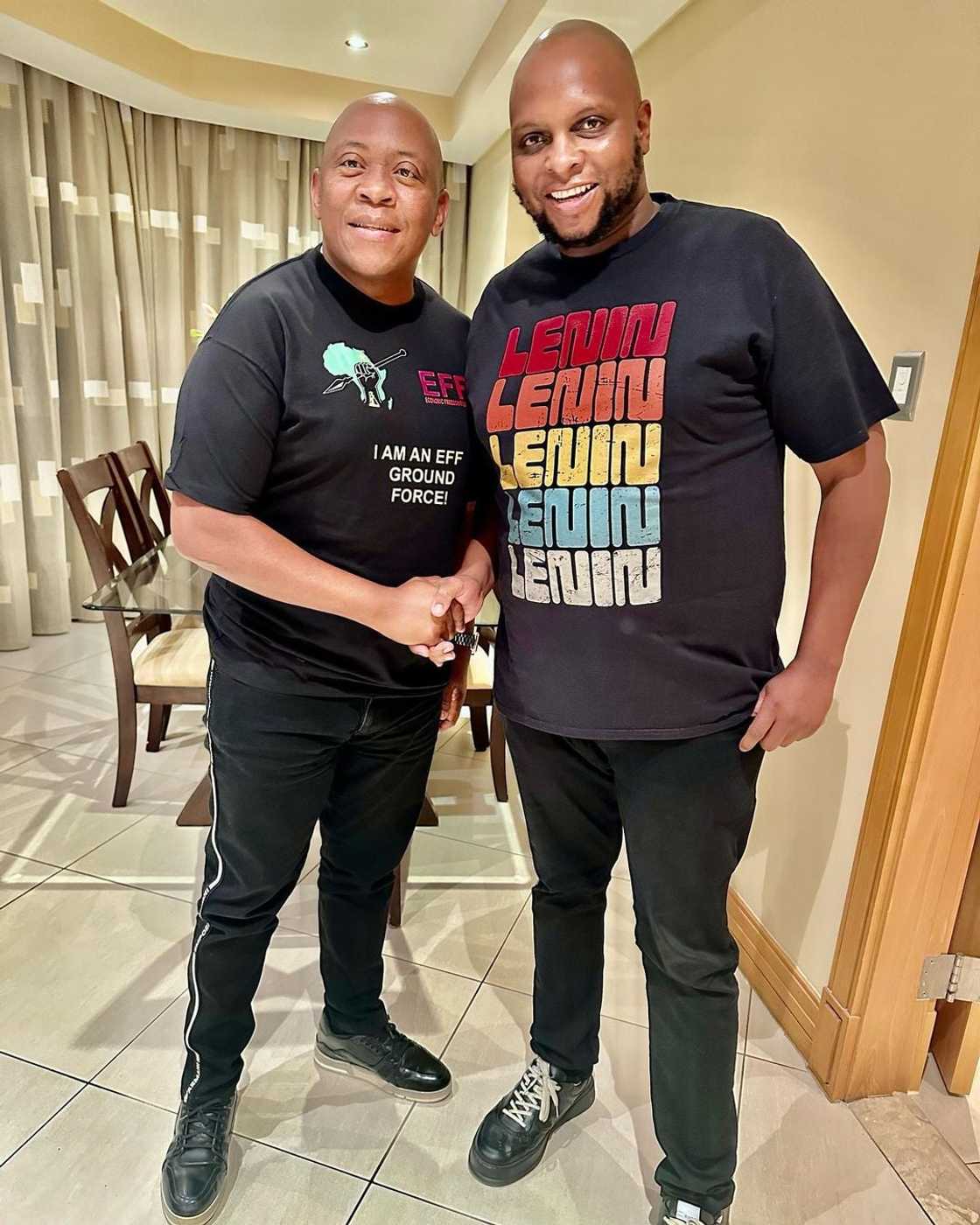 Linda Sibiya is standing with EFF senior member Floyd Shivambu Linda Sibiya is standing with EFF senior member Floyd Shivambu