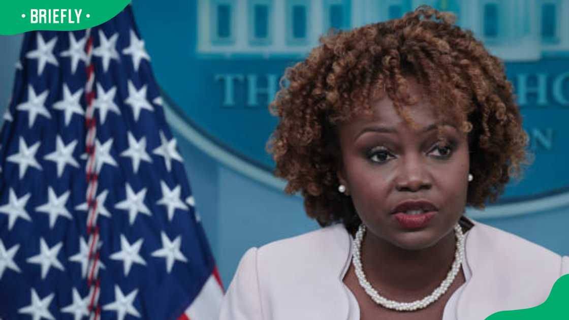 Karine Jean-Pierre at a press brief Karine Jean-Pierre at a press brief