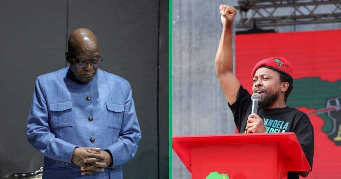 EFF's Gauteng Premier candidate Mbuyiseni Ndlozi calls on MK Party leader Jacob Zuma to go home and rest.