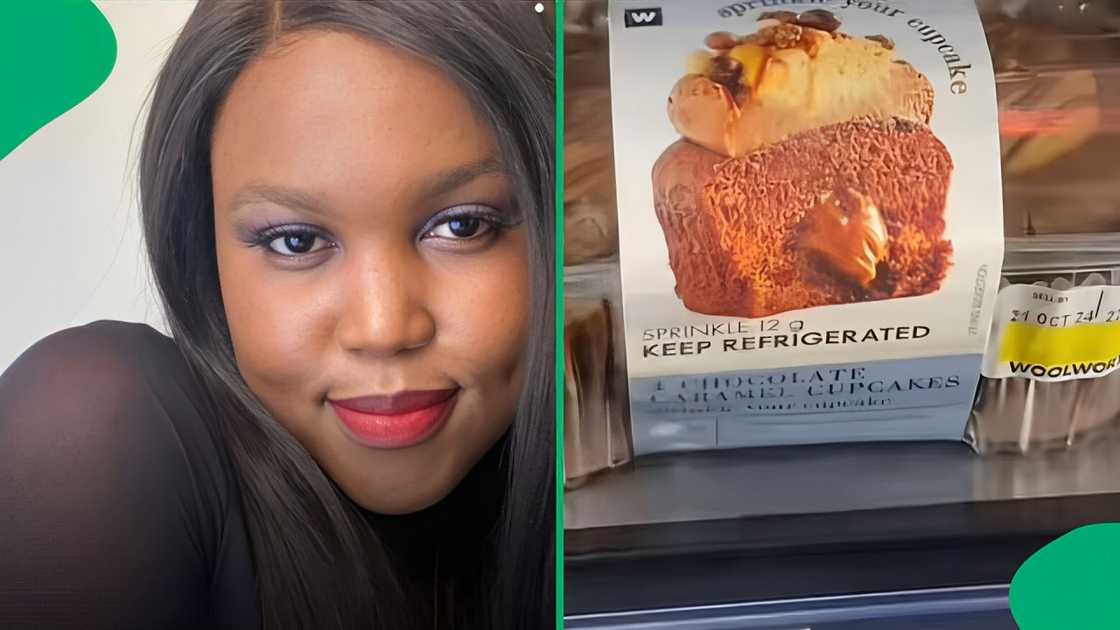 A TikTok video shows a woman only touching Woolworths dessert as she could not afford it.