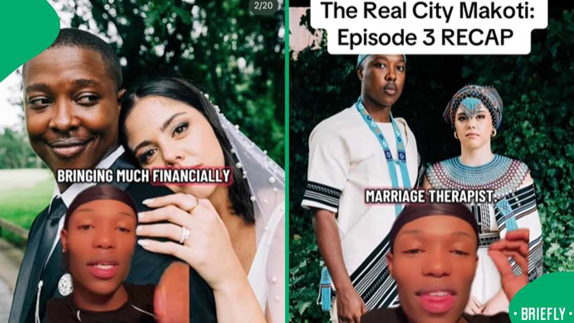 The visual on the right showed Uhle with the couple in the background The visual on the right showed Uhle with the couple in the background