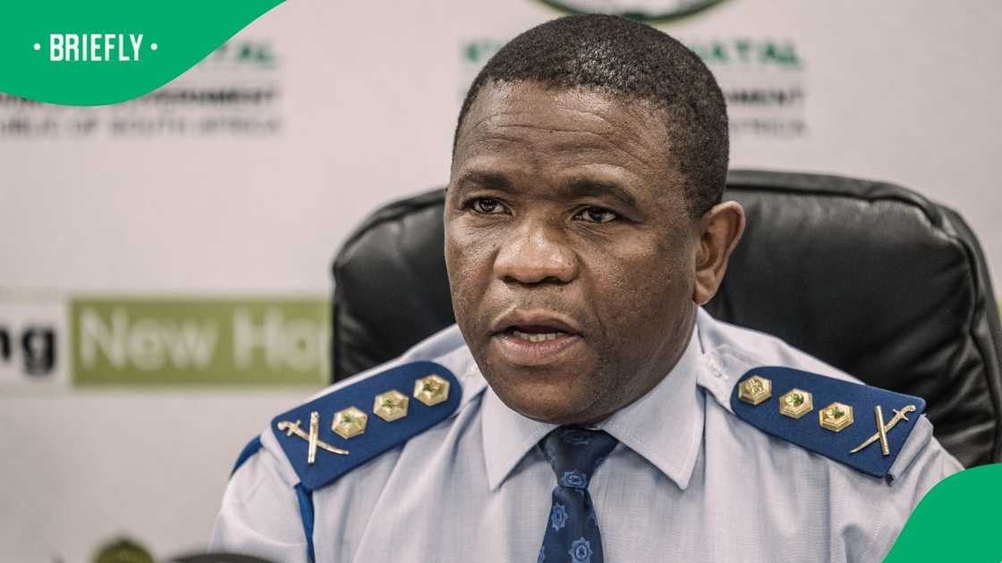 Kwazulu-Natal Police Commissioner Lieutenant General Nhlanhla Mkhwanazi addresses a press conference held in Durban on May 8, 2026 Kwazulu-Natal Police Commissioner Lieutenant General Nhlanhla Mkhwanazi addresses a press conference held in Durban on May 8, 2026