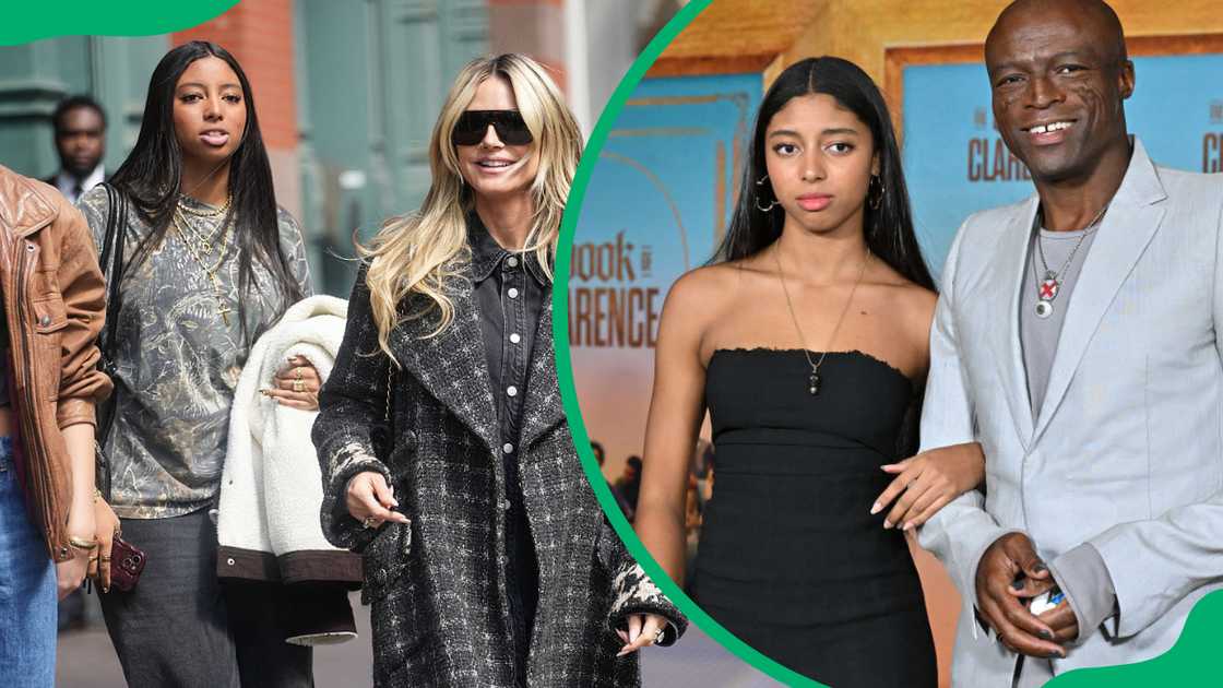 Lou Sulola Samuel out and about with her mother Heidi Klum and at a red carpet event with her father, Seal. Lou Sulola Samuel out and about with her mother Heidi Klum and at a red carpet event with her father, Seal.