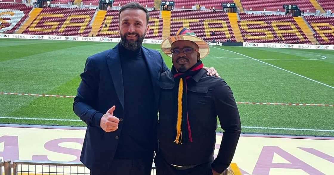 TS Galaxy coach Sead Ramovic and club chairman Tim Sukazi TS Galaxy coach Sead Ramovic and club chairman Tim Sukazi