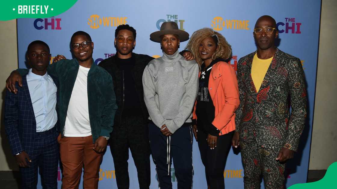 The Chi cast members at the LA premiere episode screening with Film Independent.