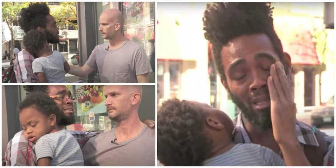 Touching video as man offers N411k to single father, pays for a hotel room for him Touching video as man offers N411k to single father, pays for a hotel room for him