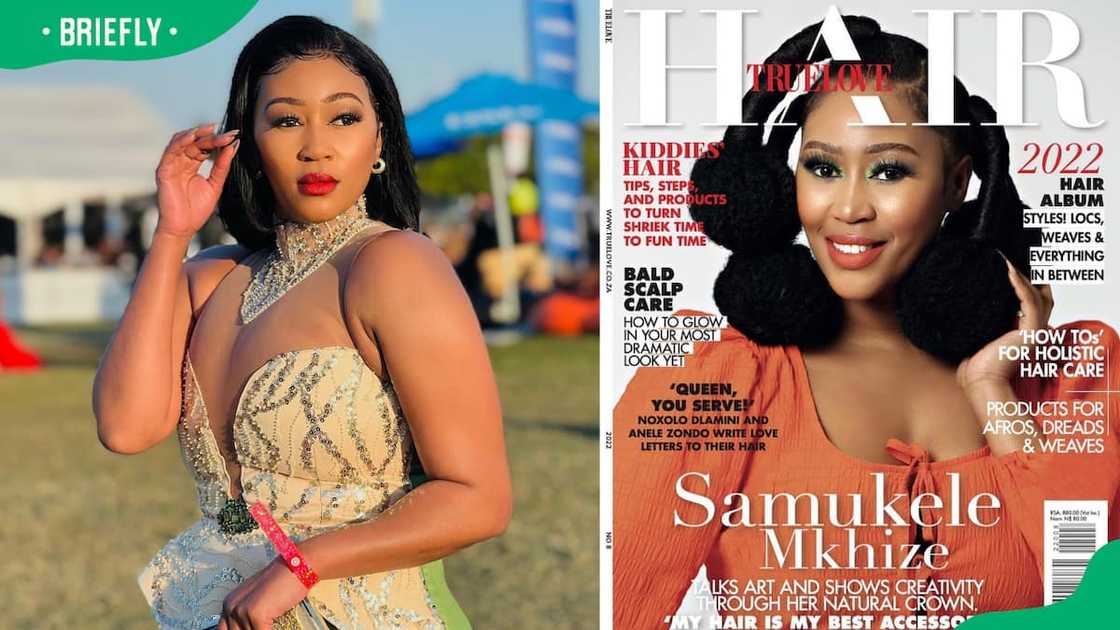 Samukele on the cover of True Love magazine Samukele on the cover of True Love magazine