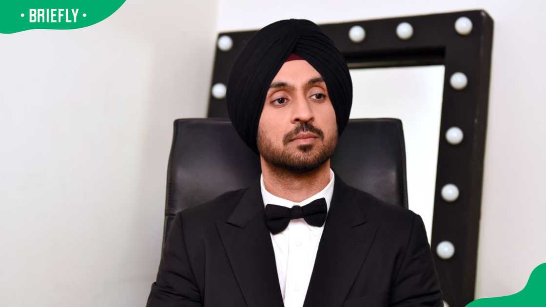 Diljit Dosanjh during the 2019 unveiling of his wax statue at Madame Tussauds Museum