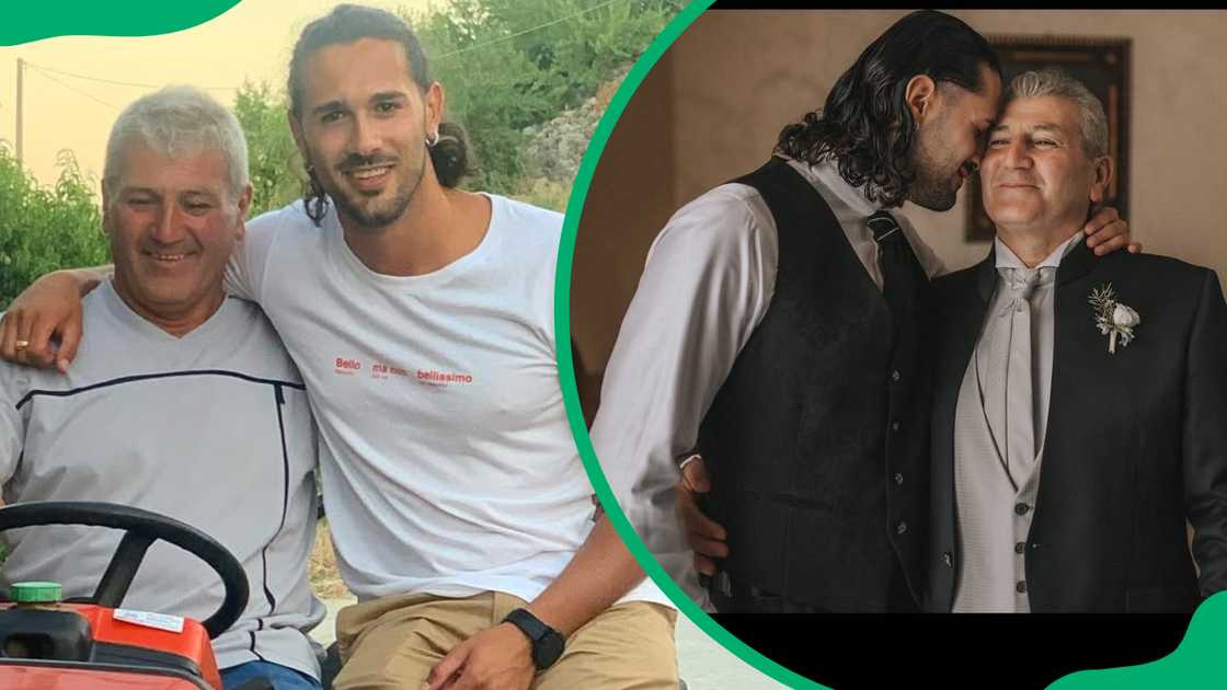 Dancer Graziano Di Prima with his father, Pietro Di Prima