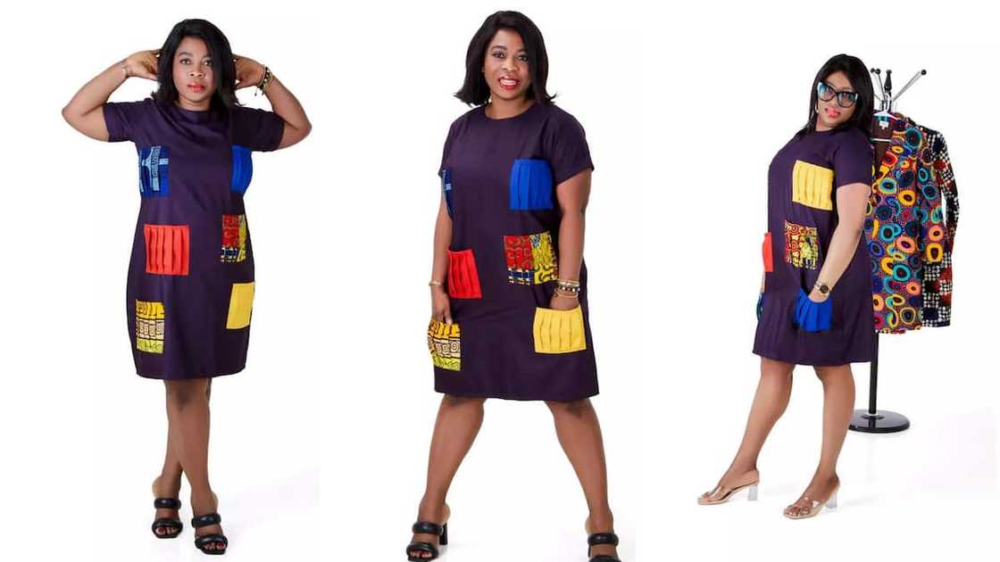 Patch shift gown Patch shift gown