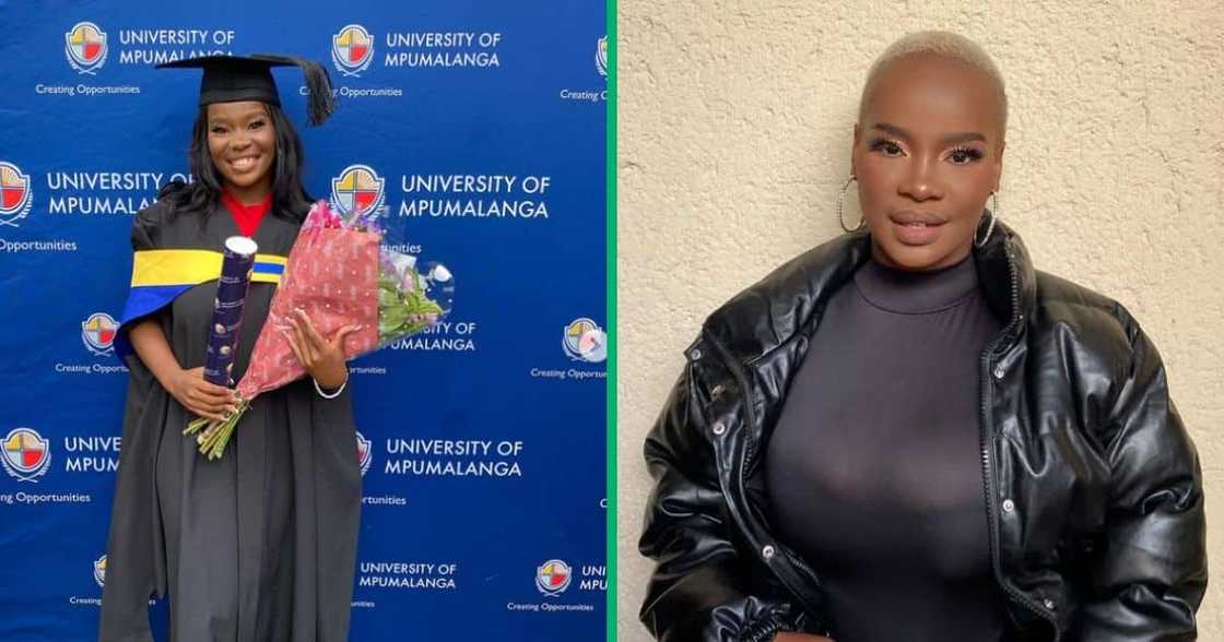 A woman reminded her family that she was a graduate A woman reminded her family that she was a graduate