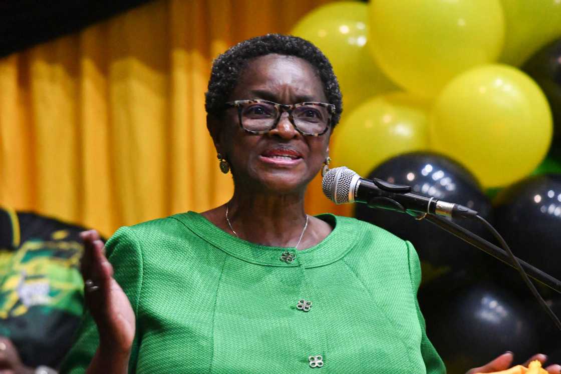 Former ANC minister Bathabile Dlamini at Pietermaritzburg City Hall. Former ANC minister Bathabile Dlamini at Pietermaritzburg City Hall.