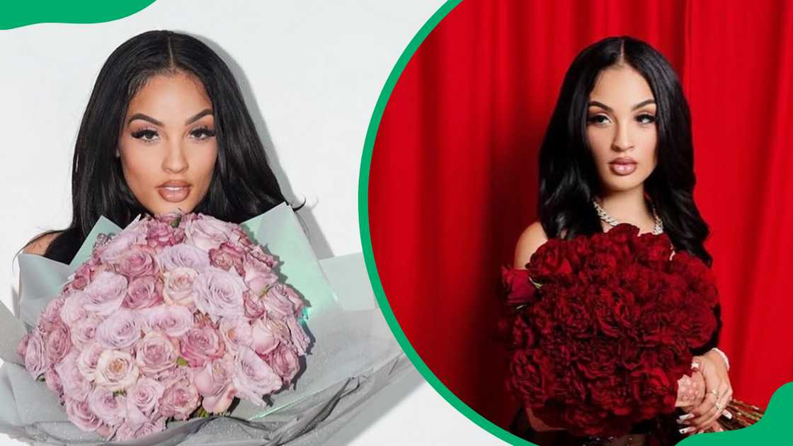 Marissa Da'Nae with flowers Marissa Da'Nae with flowers